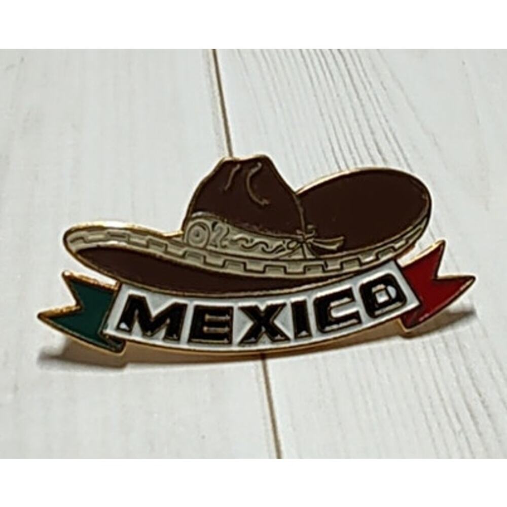 Mexico Sombrero Travel Souvenir Pin for Hat, Lapel, Lanyard, Jacket or Backpack